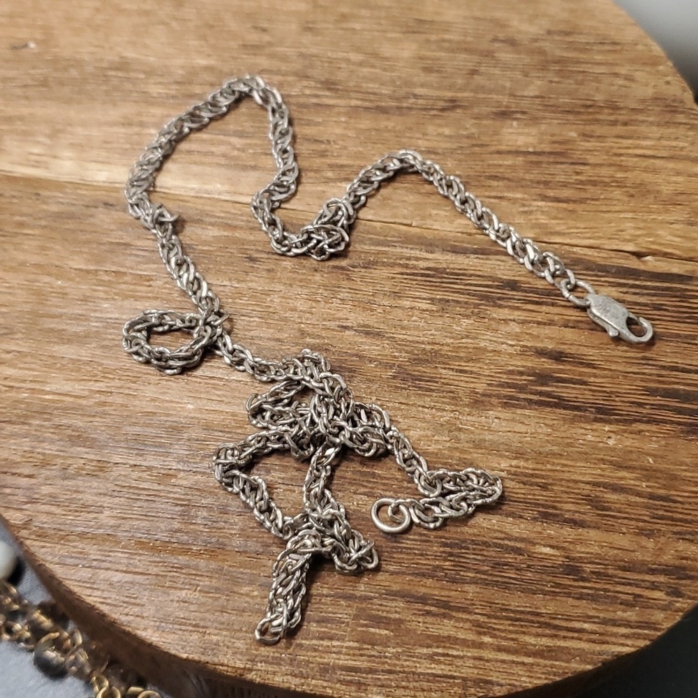N1202‎ solid sterling silver chain fine jewelry necklace